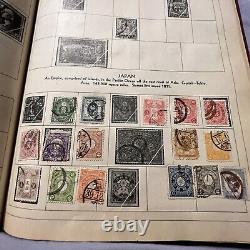 Album de timbres Paragon chargé avec de nombreux timbres WW Chine Canada France Japon Russie