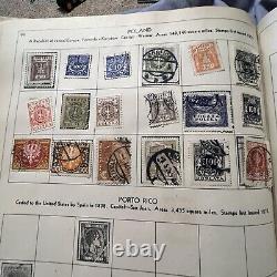 Album de timbres Paragon chargé avec de nombreux timbres WW Chine Canada France Japon Russie