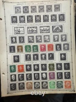 Album de timbres Regent Vintage du monde (1956) avec des centaines de timbres provenant de différents pays Album de timbres Regent Vintage du monde (1956) avec des centaines de timbres provenant de différents pays