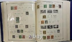 Album de timbres Scott Blue Intl Misc 200+ utilisés/neufs 1886-1939. KP-094