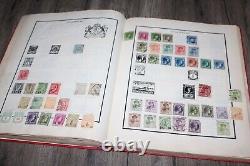 Album de timbres Scott vintage des années 1920 ÉTATS-UNIS & MONDE avec des centaines de timbres