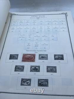 Album de timbres américains de Scott 1847-1973 avec quelques timbres à l'intérieur, divers assortis
