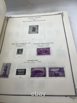 Album de timbres américains de Scott 1847-1973 avec quelques timbres à l'intérieur, divers assortis
