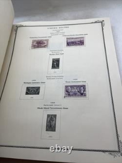 Album de timbres américains de Scott 1847-1973 avec quelques timbres à l'intérieur, divers assortis