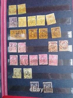 Album de timbres anciens de collection Vtg France Stockbook Valeur Sower Sage Merson Bob