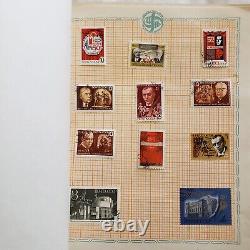 Album de timbres de la Russie de l'époque vintage sur les thèmes de la langue, de la musique, du théâtre et des musées