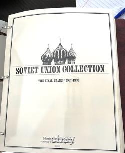 Album de timbres de la collection de l'Union soviétique 1967-1991 Dernières années Russie 1250 + timbres