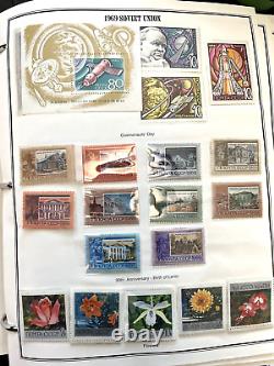 Album de timbres de la collection de l'Union soviétique 1967-1991 Dernières années Russie 1250 + timbres