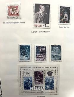 Album de timbres de la collection de l'Union soviétique 1967-1991 Dernières années Russie 1250 + timbres