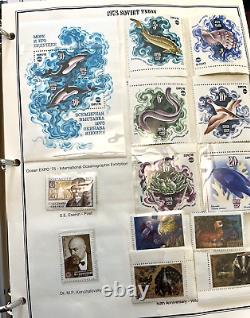 Album de timbres de la collection de l'Union soviétique 1967-1991 Dernières années Russie 1250 + timbres