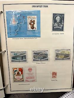 Album de timbres de la collection de l'Union soviétique 1967-1991 Dernières années Russie 1250 + timbres