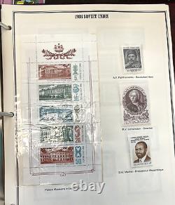 Album de timbres de la collection de l'Union soviétique 1967-1991 Dernières années Russie 1250 + timbres