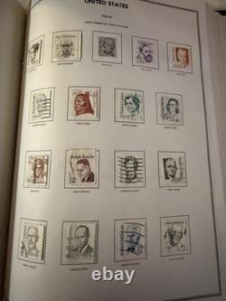 Album de timbres de la liberté des États-Unis rempli de 549 timbres vintage américains