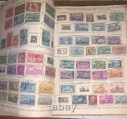 Album de timbres du monde Aristocrat 1957, classeur avec de nombreux timbres étrangers et nationaux