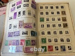 Album de timbres du monde Grossman Aristocrat 1957 avec plus de 1650 timbres Voir des photos d'échantillon