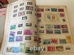 Album de timbres du monde Grossman Aristocrat 1957 avec plus de 1650 timbres Voir des photos d'échantillon