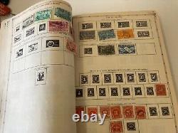 Album de timbres du monde Grossman Aristocrat 1957 avec plus de 1650 timbres Voir des photos d'échantillon