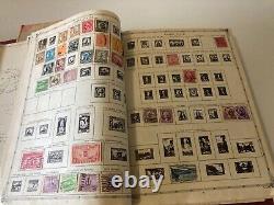 Album de timbres du monde Grossman Aristocrat 1957 avec plus de 1650 timbres Voir des photos d'échantillon