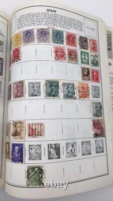 Album de timbres du monde STATESMAN Deluxe vintage pré-1970s, des centaines de timbres