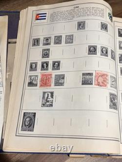 Album de timbres du monde Vintage H. E. Harris Le Nouvel Ambassadeur Collection Lot