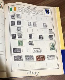 Album de timbres du monde Vintage H. E. Harris Le Nouvel Ambassadeur Collection Lot