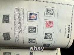 Album de timbres illustré vintage autour du monde avec quelques timbres à l'intérieur (tel quel)