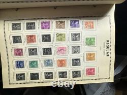 Album de timbres illustré vintage autour du monde avec quelques timbres à l'intérieur (tel quel)