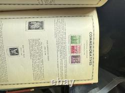 Album de timbres illustré vintage autour du monde avec quelques timbres à l'intérieur (tel quel)