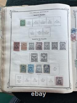 Album de timbres internationaux Scotts illustré et gravé 1901-1912, plus de 1700 timbres