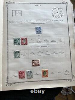 Album de timbres internationaux Scotts illustré et gravé 1901-1912, plus de 1700 timbres