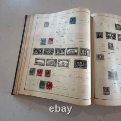 Album de timbres-poste Scott International Junior 1930 avec collection de timbres vintage