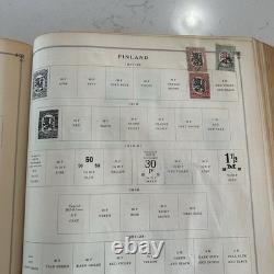 Album de timbres-poste Scott International Junior 1930 avec collection de timbres vintage