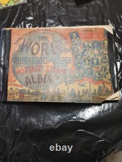 Album de timbres-poste du monde/États-Unis et étrangers, ancien et en bon état