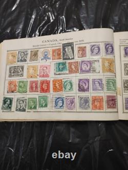 Album de timbres-poste du monde/États-Unis et étrangers, ancien et en bon état