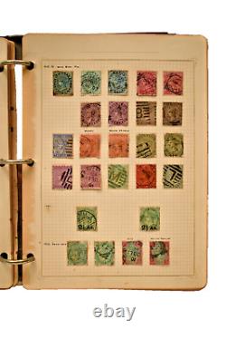 Album de timbres-poste vintage avec 244 timbres sur 20 pages Collection de timbres du monde entier