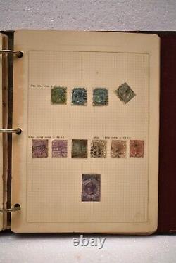 Album de timbres-poste vintage avec 244 timbres sur 20 pages Collection de timbres du monde entier