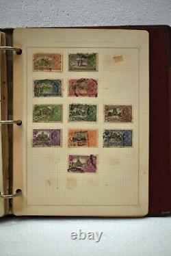 Album de timbres-poste vintage avec 244 timbres sur 20 pages Collection de timbres du monde entier