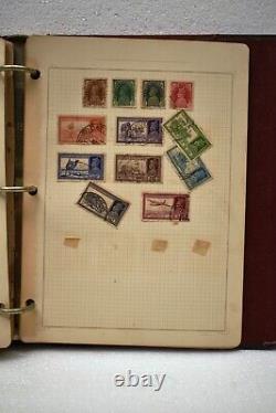 Album de timbres-poste vintage avec 244 timbres sur 20 pages Collection de timbres du monde entier