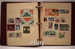 Album de timbres-poste vintage avec 244 timbres sur 20 pages Collection de timbres du monde entier