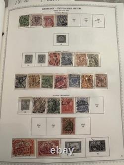 Album de timbres spécialisés Minkus Allemagne et Colonies, 1848-1977, + 2100 timbres