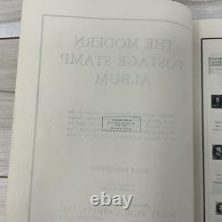 Album de timbres vintage MODERN daté de 1938, plus de 700 timbres, ancienne collection