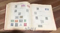Album de timbres vintage Paragon Collection mondiale Allemagne Italie Grèce + plus