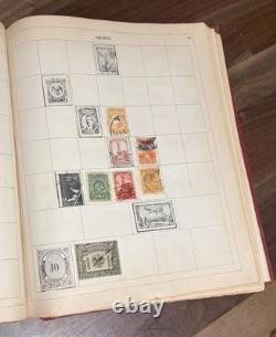 Album de timbres vintage Paragon Collection mondiale Allemagne Italie Grèce + plus