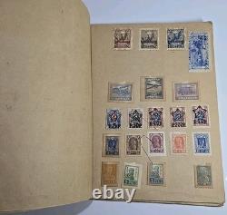 Album de timbres vintage URSS KOGIZ années 1930 Collection Union Soviétique 11 pages