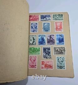 Album de timbres vintage URSS KOGIZ années 1930 Collection Union Soviétique 11 pages