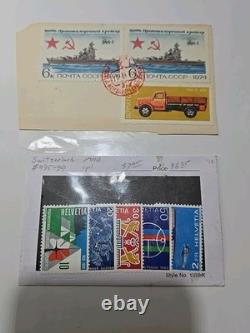 Album de timbres vintage URSS KOGIZ années 1930 Collection Union Soviétique 11 pages