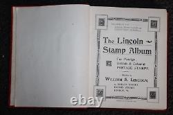 Album de timbres vintage rouge Lincoln