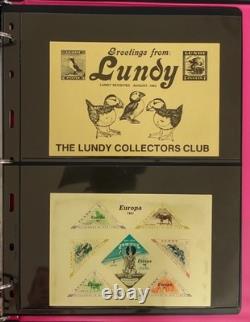 Album spécialisé pour une collection complète des timbres de la poste locale de l’île de Lundy ZAYIX