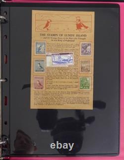 Album spécialisé pour une collection complète des timbres de la poste locale de l’île de Lundy ZAYIX