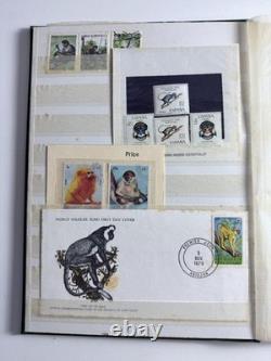 Album thématique de timbres Singes et Primates Collection mondiale